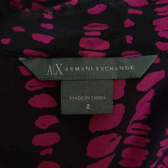A/X Armani Exchange fuchsia leopard silk dress - Picture 6 of 7